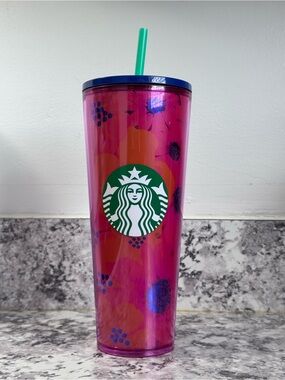 Starbucks Pink Floral Reusable Cold Cup 24oz NWT